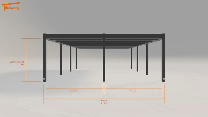 #DE Schweng Flachdachcarport C600 (ID yg2943) #MTG