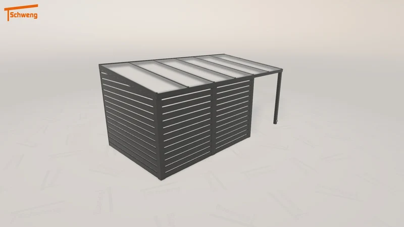 #DE Schweng Pultdachcarport S350 (ID 77gpmp)