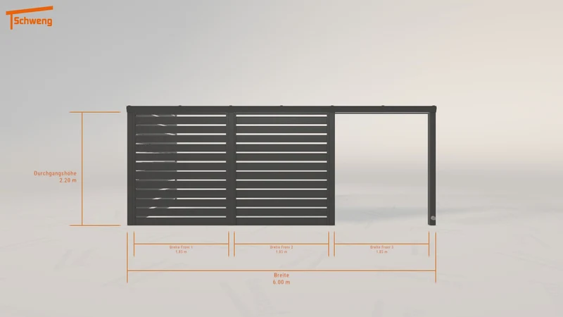 #DE Schweng Pultdachcarport S350 (ID 77gpmp)