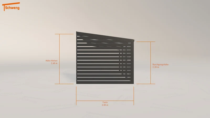#DE Schweng Pultdachcarport S350 (ID 77gpmp)