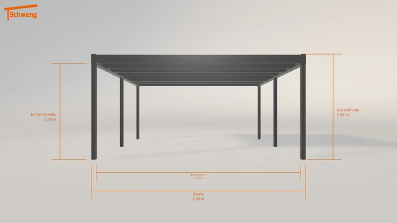 #DE Schweng Flachdachcarport C600 (ID zbk8kz)