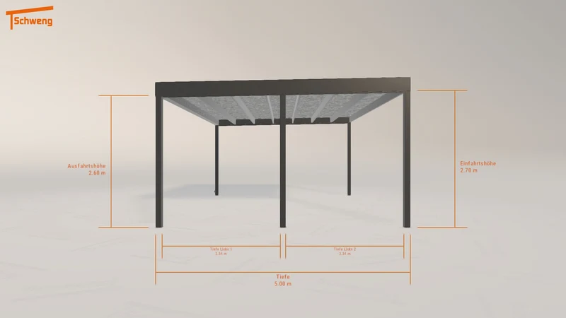 #DE Schweng Flachdachcarport C600 (ID zbk8kz)