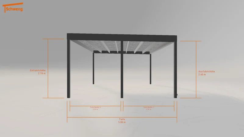#DE Schweng Flachdachcarport C600 (ID zbk8kz)
