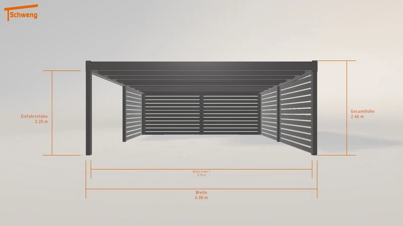 #DE Schweng Flachdachcarport C600 (ID x73yzb) #MTG