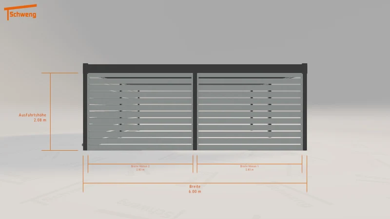 #DE Schweng Flachdachcarport C600+ (ID 779r38) #MTG