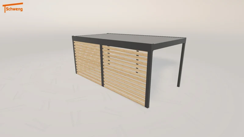 #DE Schweng Flachdachcarport C600 (ID 33g34z)