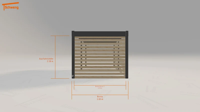 #DE Schweng Flachdachcarport C600 (ID 33g34z)