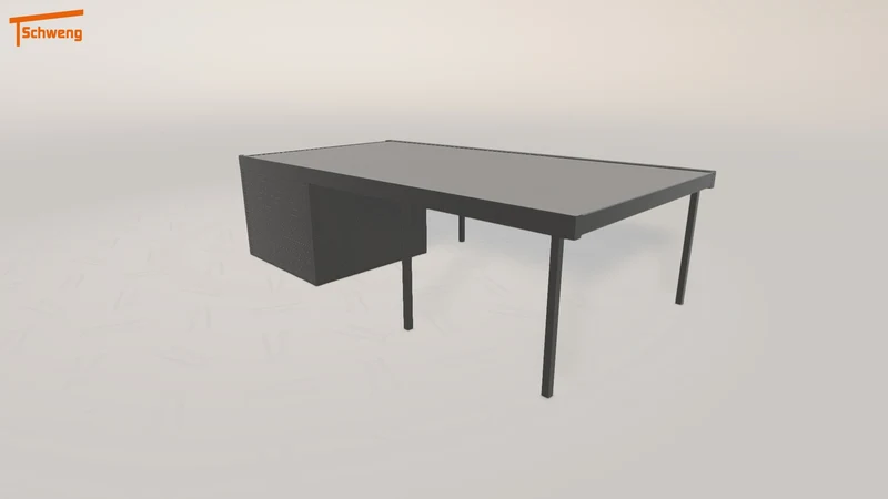 #DE Schweng Flachdachcarport C600 (ID jj3jq7)