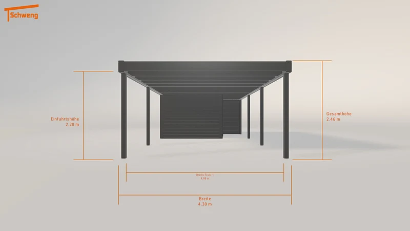 #DE Schweng Flachdachcarport C600 (ID jj3jq7)
