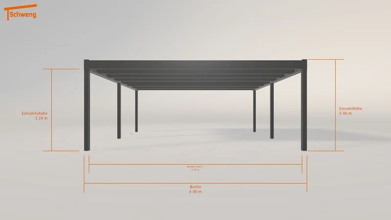 #DE Schweng Flachdachcarport C600 (ID 77gyjq)