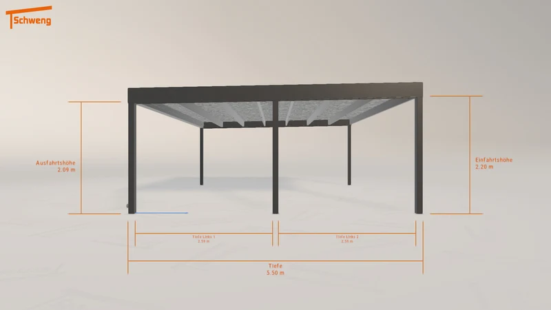 #DE Schweng Flachdachcarport C600 (ID 77gyjq)