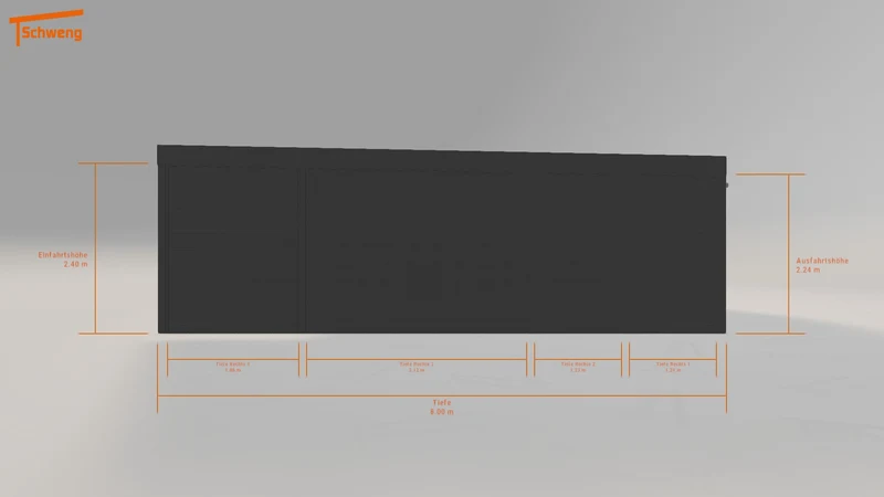 #DE Schweng Flachdachcarport C600 (ID bk757q)
