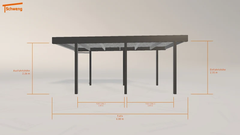 #DE Schweng Flachdachcarport C600 (ID k2gp9y) #MTG