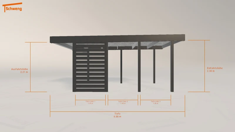 #DE Schweng Flachdachcarport C600 (ID n5nk73) #MTG
