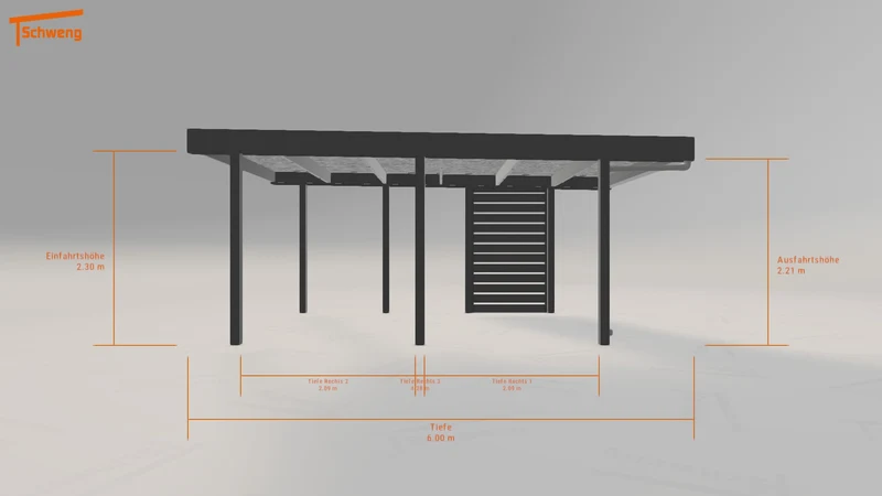 #DE Schweng Flachdachcarport C600 (ID n5nk73) #MTG