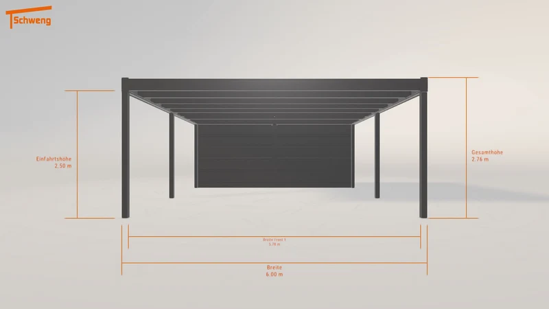 #DE Schweng Flachdachcarport C600+ (ID 42kndy) #MTG