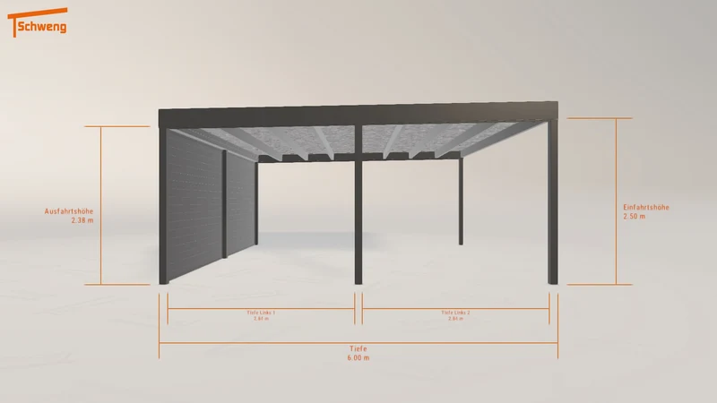 #DE Schweng Flachdachcarport C600+ (ID 42kndy) #MTG