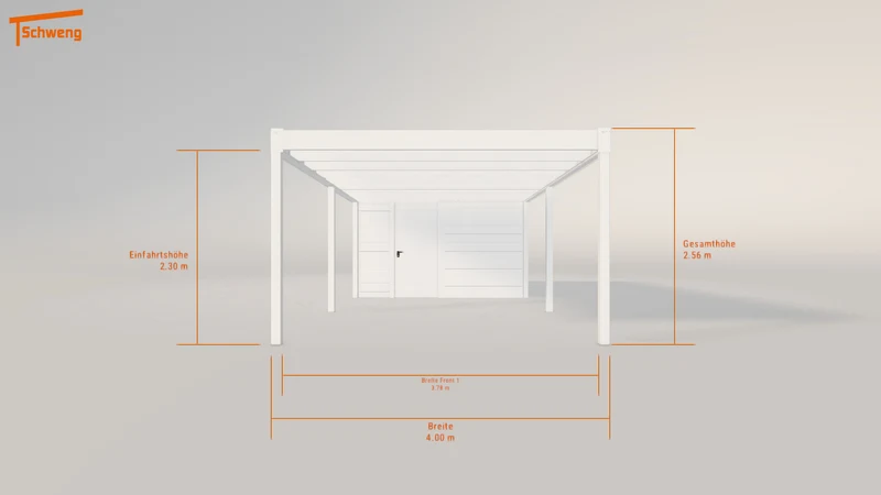 #DE Schweng Flachdachcarport C600 (ID yg254k)
