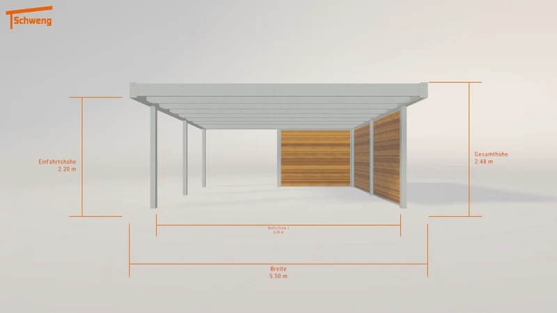#DE Schweng Flachdachcarport C600+ (ID ygkd9b) #MTG