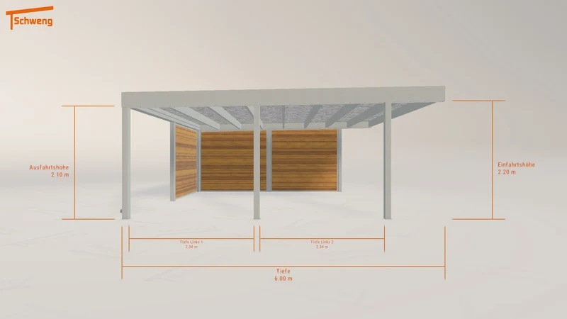 #DE Schweng Flachdachcarport C600+ (ID ygkd9b) #MTG