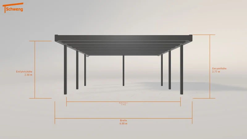 #DE Schweng Flachdachcarport C600+ (ID qdnz5y) #MTG