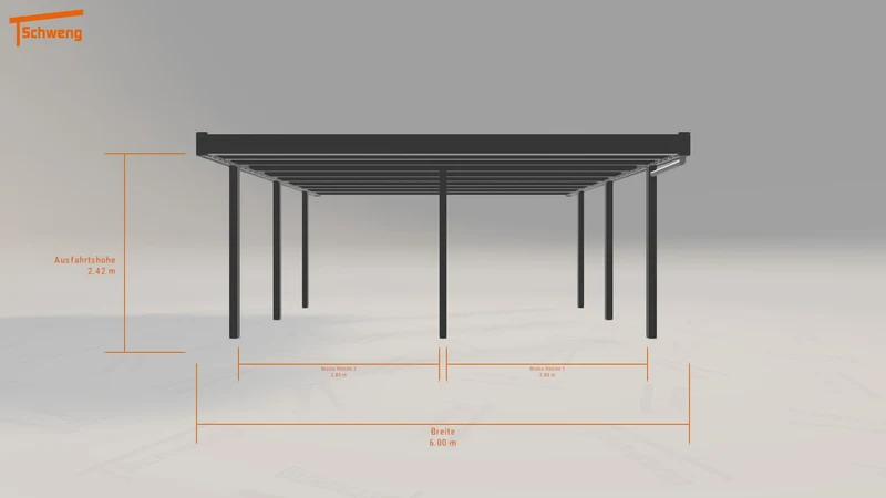 #DE Schweng Flachdachcarport C600+ (ID qdnz5y) #MTG