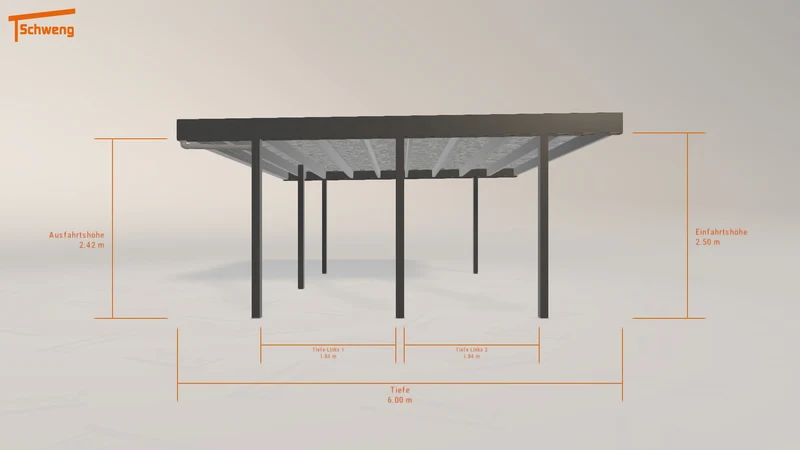 #DE Schweng Flachdachcarport C600+ (ID qdnz5y) #MTG