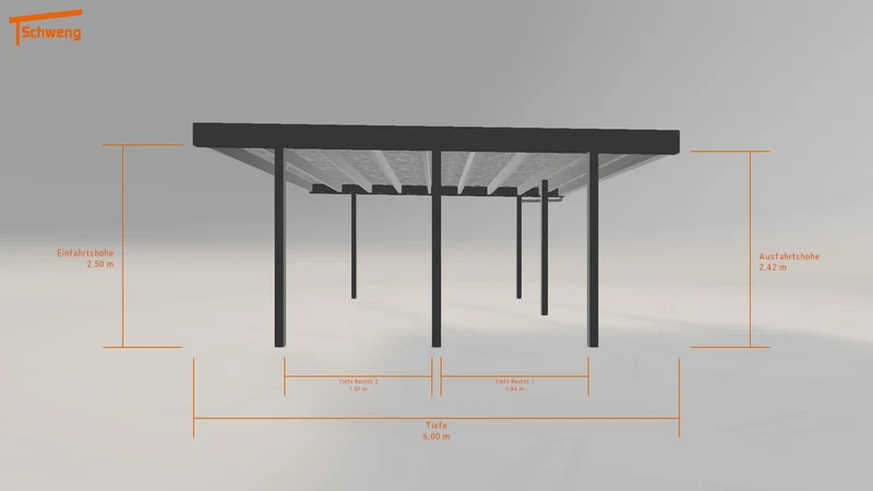 #DE Schweng Flachdachcarport C600+ (ID qdnz5y) #MTG