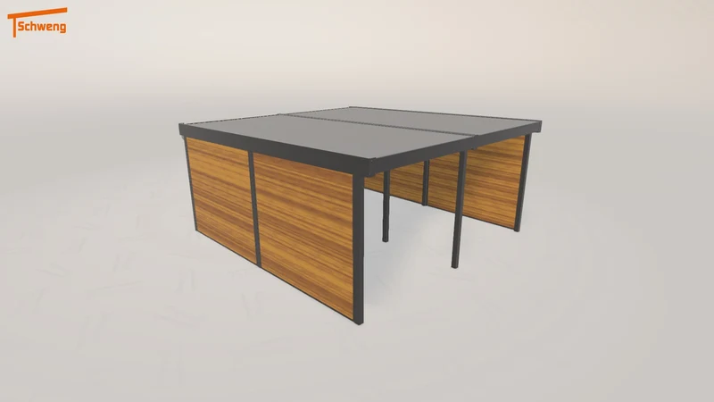 #DE Schweng Flachdachcarport C600 (ID mj34q8)