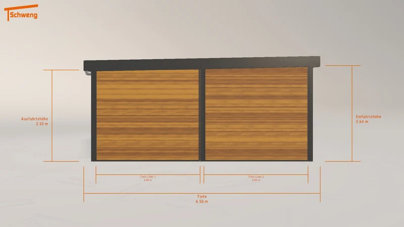 #DE Schweng Flachdachcarport C600 (ID mj34q8)