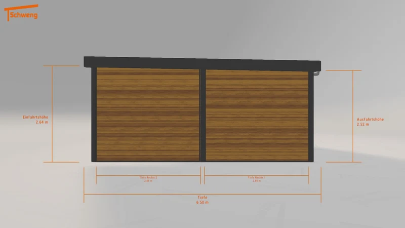 #DE Schweng Flachdachcarport C600 (ID mj34q8)