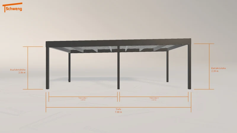 #DE Schweng Flachdachcarport C600 (ID pb3bzq) #MTG
