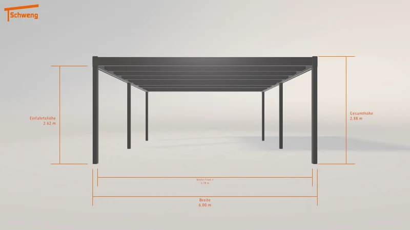 #DE Schweng Flachdachcarport C600 (ID 2qkpvw)