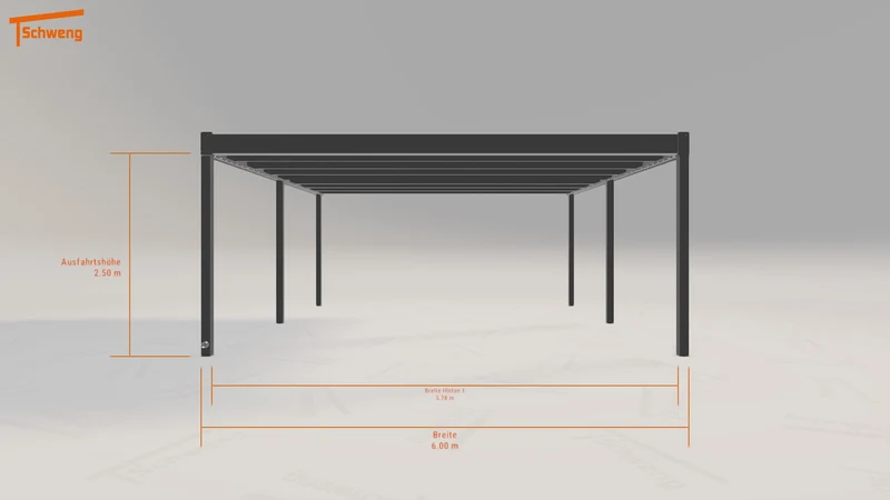 #DE Schweng Flachdachcarport C600 (ID 2qkpvw)