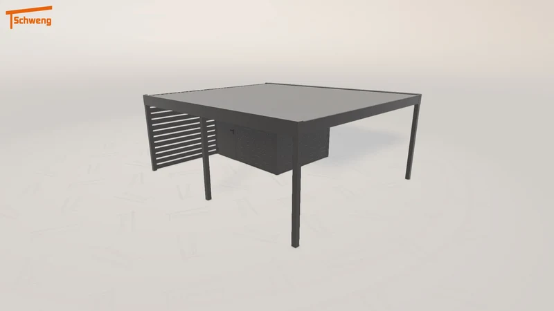 #DE Schweng Flachdachcarport C600 (ID jj37xp)