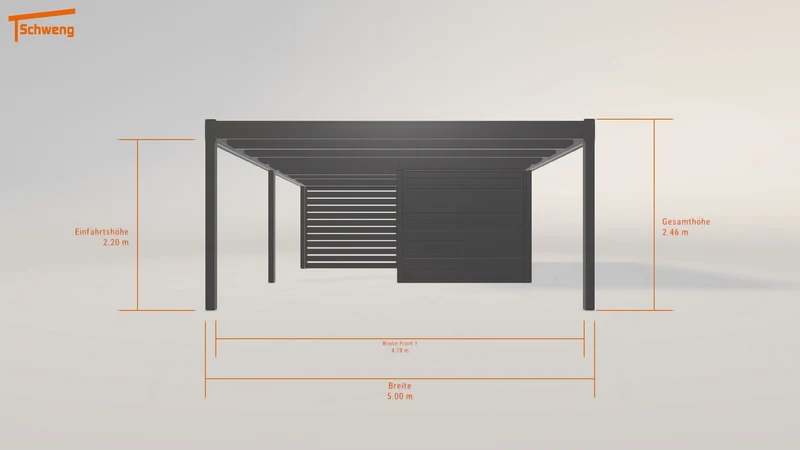 #DE Schweng Flachdachcarport C600 (ID jj37xp)