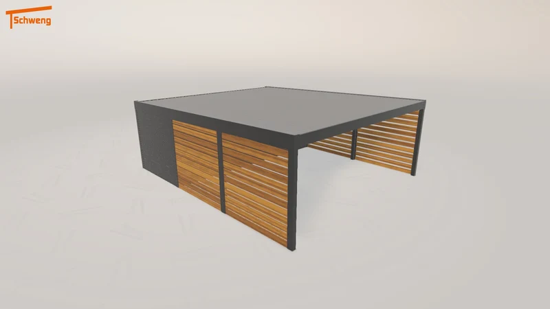 #DE Schweng Flachdachcarport C600+ (ID zb4q94)