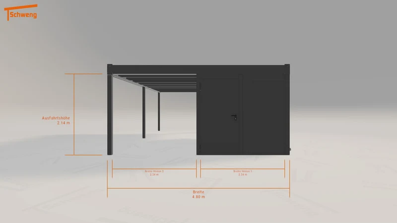 #DE Schweng Flachdachcarport C600 (ID jjn2mp) #MTG