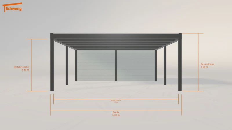#DE Schweng Flachdachcarport C600+ (ID dv8gmb)