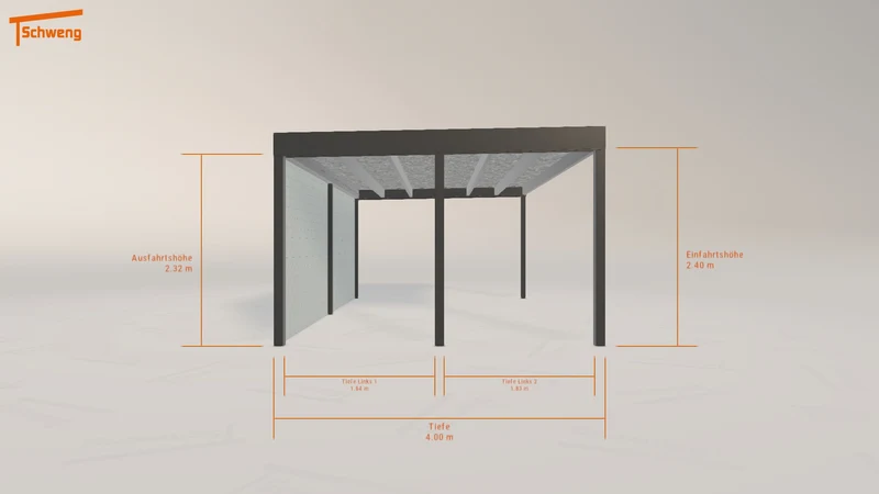 #DE Schweng Flachdachcarport C600+ (ID dv8gmb)