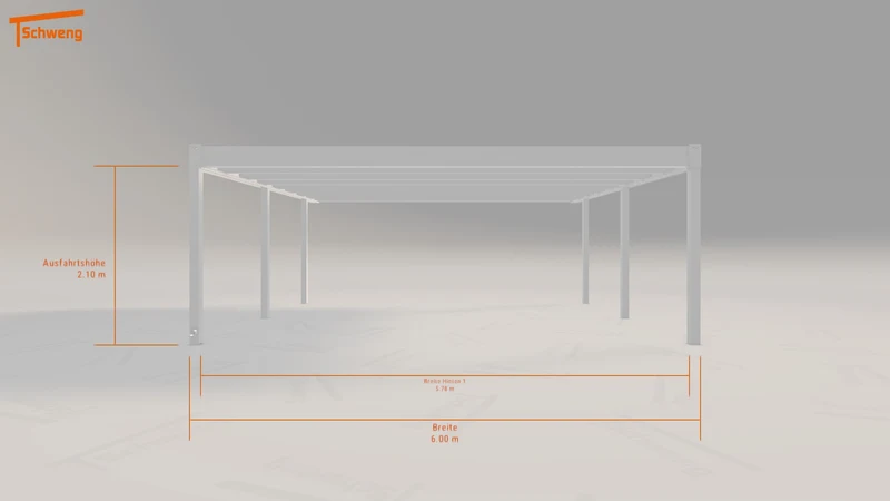 #DE Schweng Flachdachcarport C600 (ID 5mg3z8) #MTG