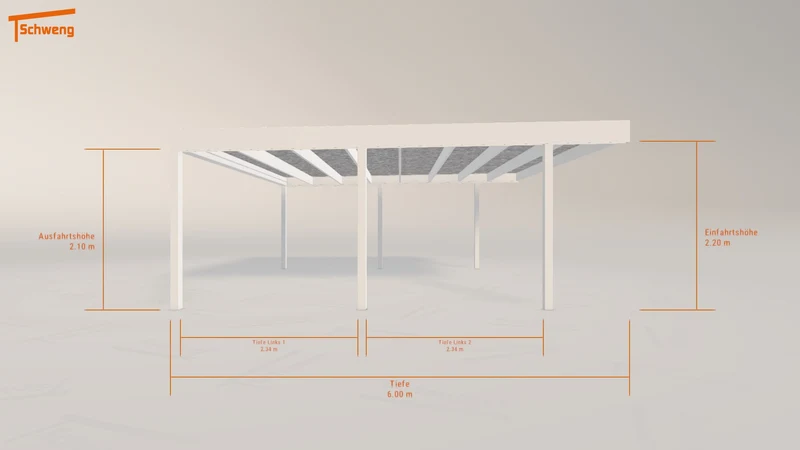 #DE Schweng Flachdachcarport C600 (ID 5mg3z8) #MTG