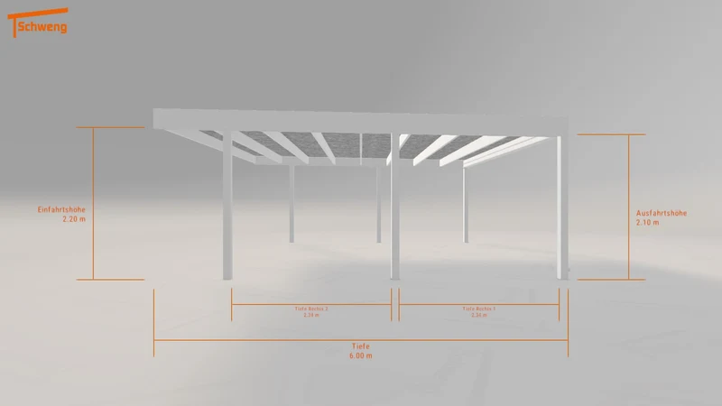 #DE Schweng Flachdachcarport C600 (ID 5mg3z8) #MTG