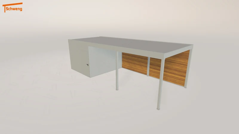 #DE Schweng Flachdachcarport C600+ (ID 77g44z)
