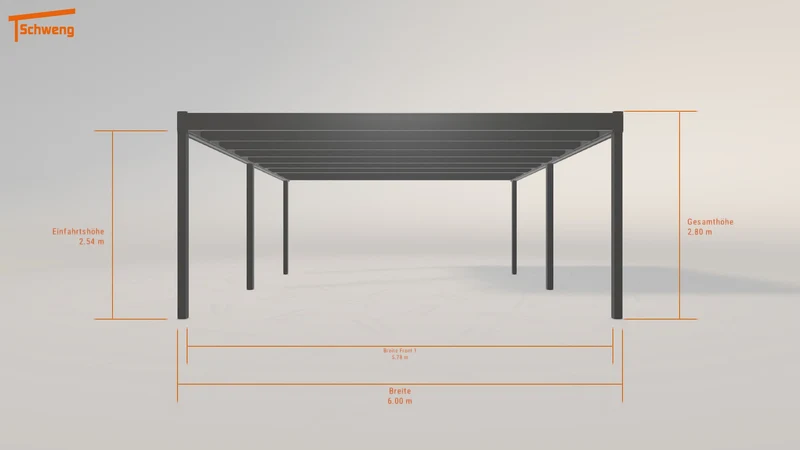 #DE Schweng Flachdachcarport C600+ (ID 5mgqqr)