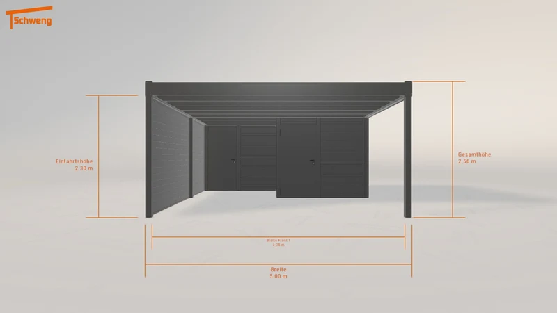 #DE Schweng Flachdachcarport C600+ (ID n5npj5)