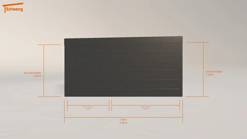 #DE Schweng Flachdachcarport C600+ (ID n5npj5)
