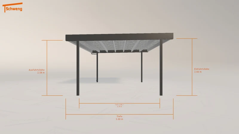 #DE Schweng Flachdachcarport C600+ (ID 85y4k2)