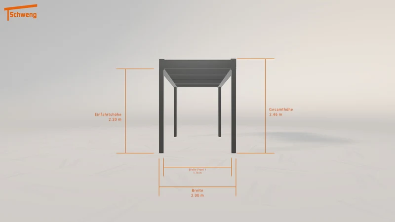 #DE Schweng Flachdachcarport C600 (ID qdnk47)