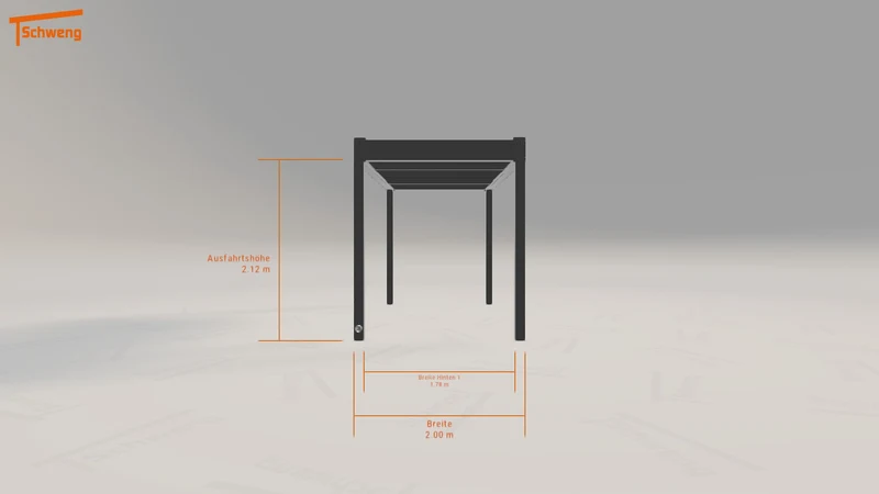 #DE Schweng Flachdachcarport C600 (ID qdnk47)